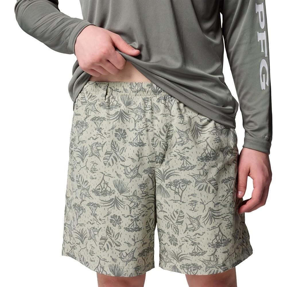 Columbia Mens Medium PFG Super Backcast II Marlin Chase Water Swim Shorts 6"